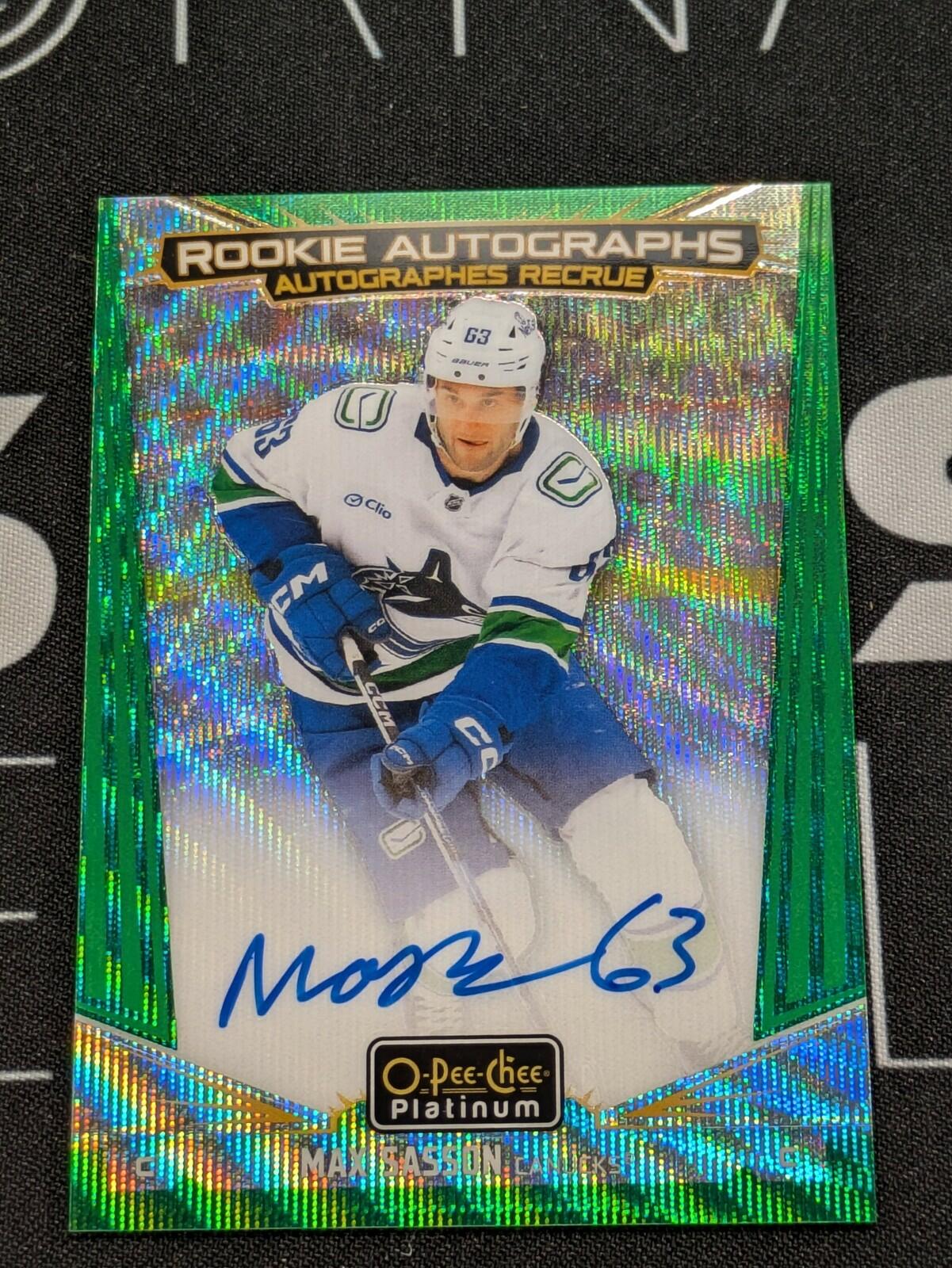2024-25 O-Pee-Chee Platinum Rookie Autographs Emerald Surge Max Sasson /10 #R-SS