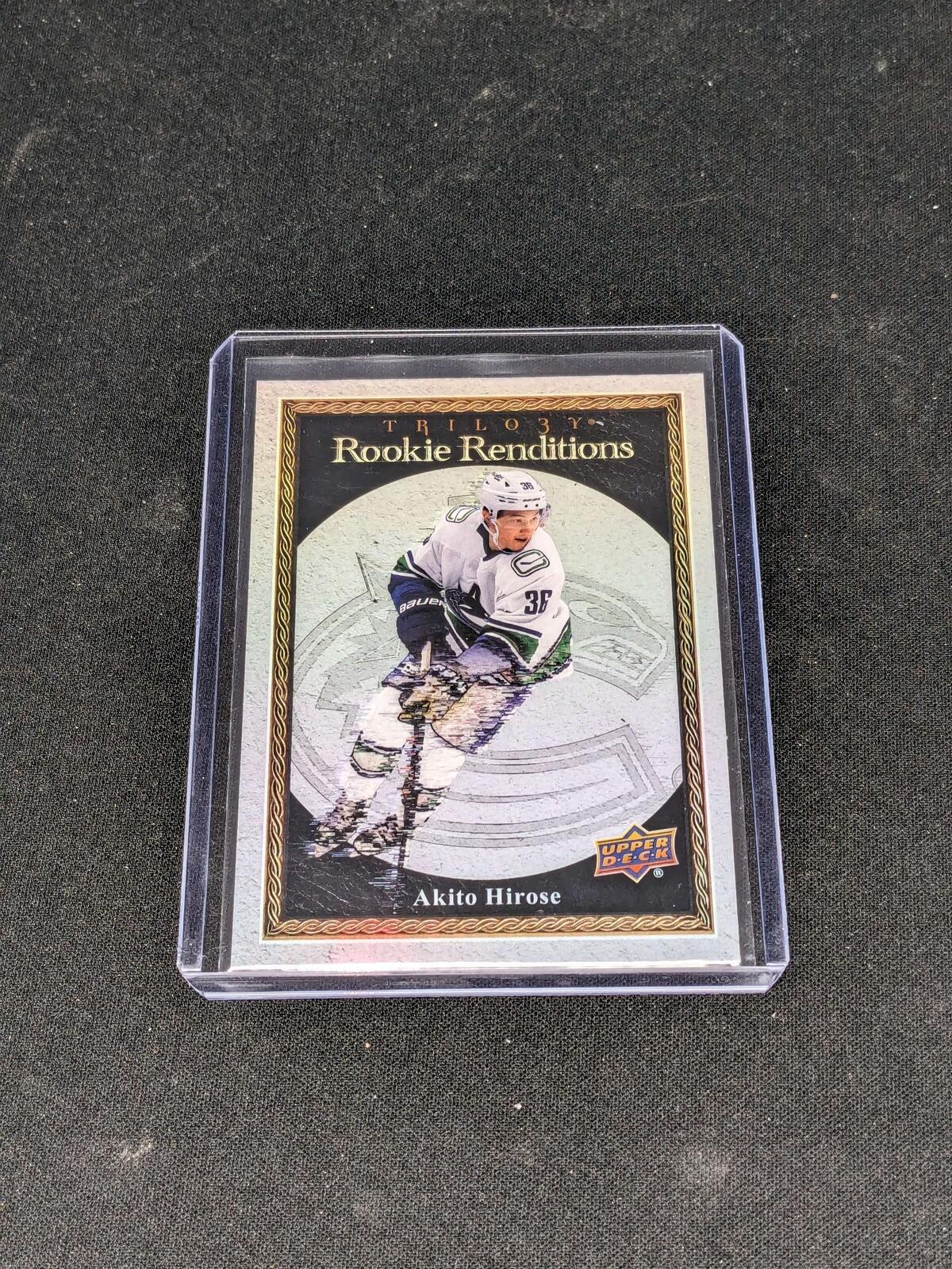 2023-24 UD Trilogy Renditions Akito Hirose Rookie #RR-29 Vancouver Canucks