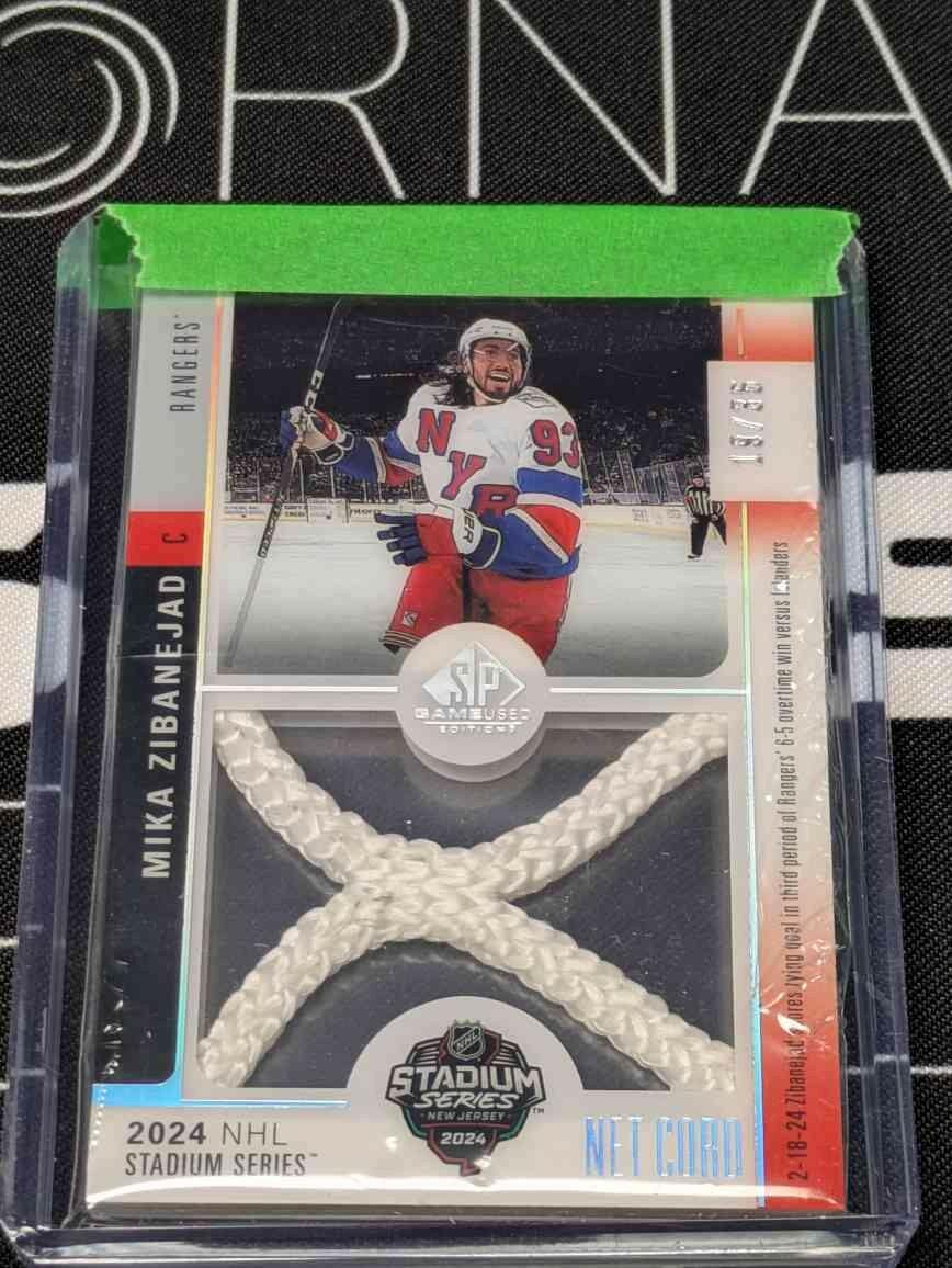 2024-25 Mika Zibanejad SP Game Used Net Cord /35 Stadium Series #SSN-MZ UD