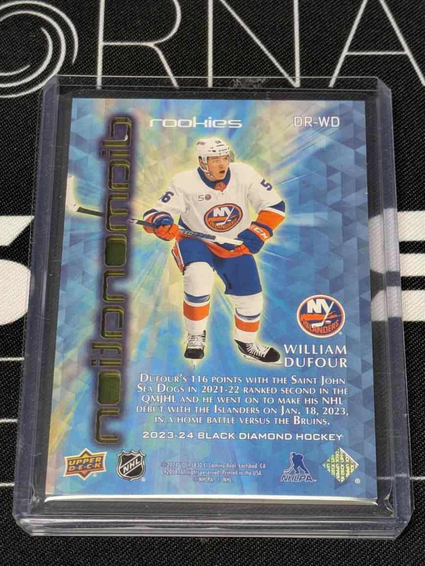 2023-24 Upper Deck Black Diamond Diamonation Rookies /99 William Dufour #DR-WD