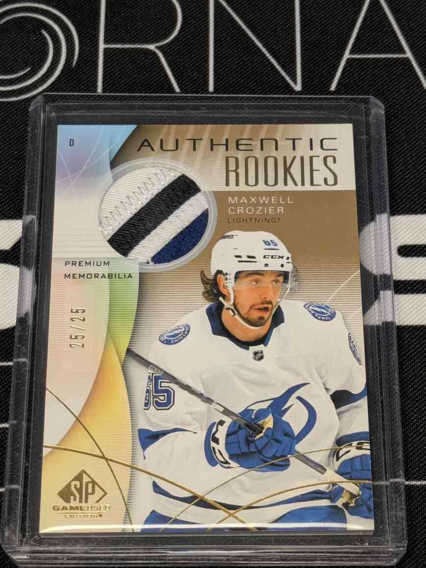 2024-25 SP Game Used Maxwell Crozier Premium Memorabilia Authentic Rookies /25
