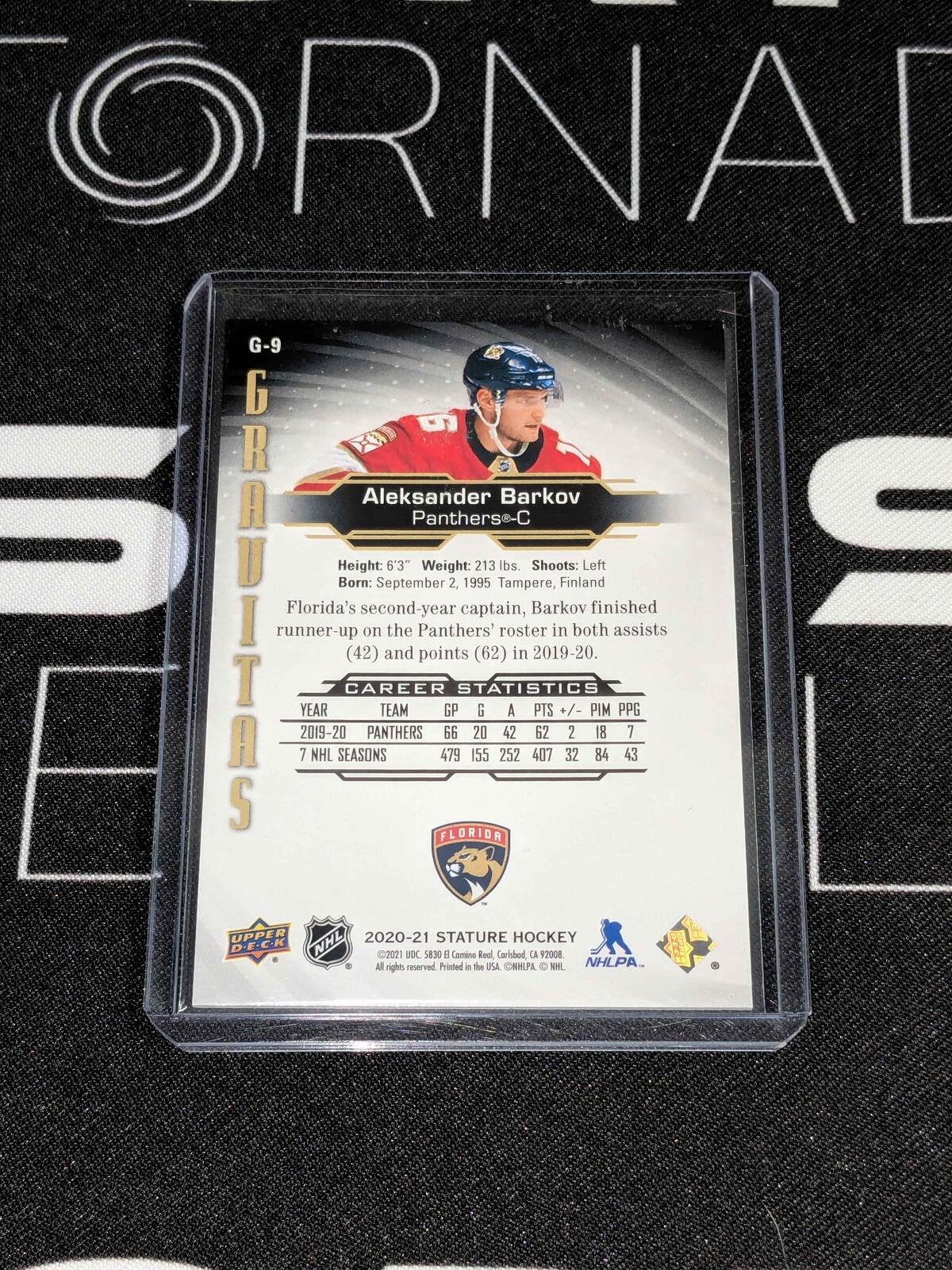 2020-21 Upper Deck Stature Gravitas Green #G9 Aleksander Barkov /149 - PANTHERS