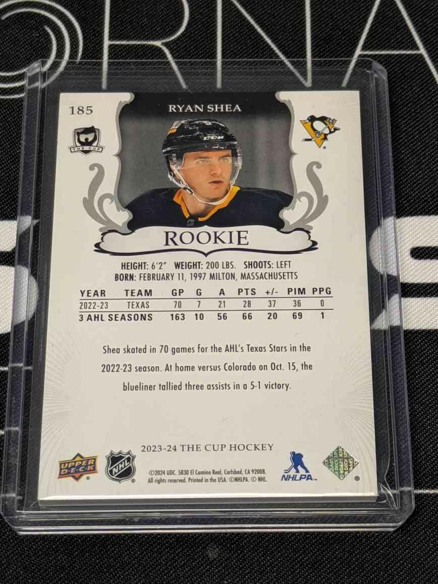 2023-24 UD The Cup Base Rookie /249 Ryan Shea #185