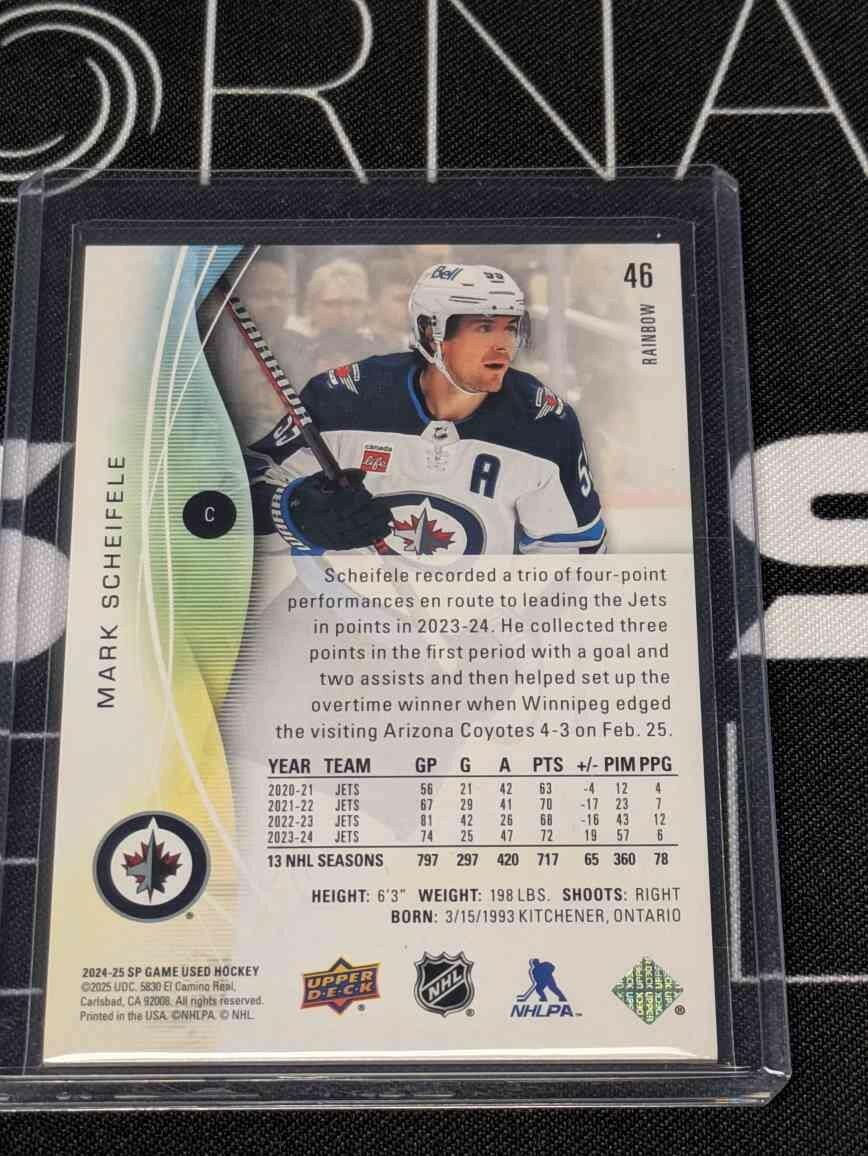 2024-25 Mark Scheifele SP Game Used True Base /55 #46