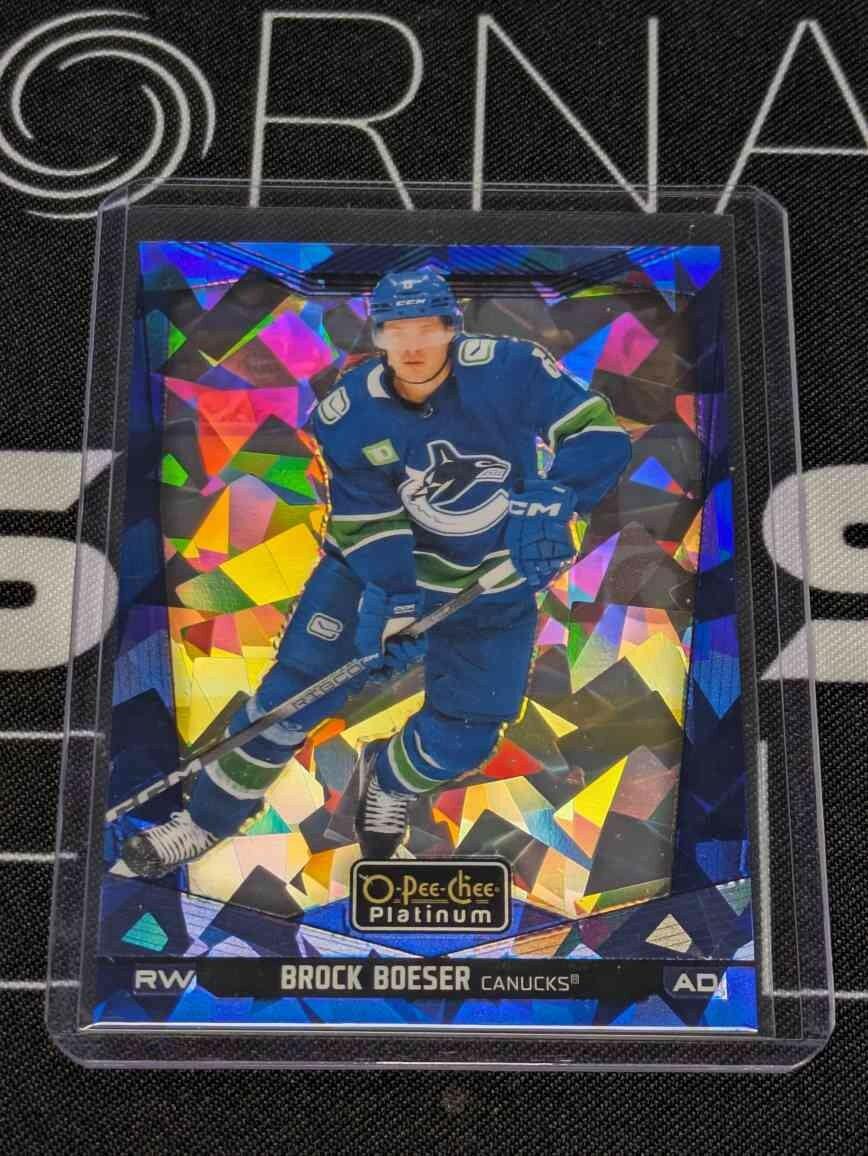 2024-25 Upper Deck O-Pee-Chee Platinum Brock Boeser Blue Fragments /125 Canucks