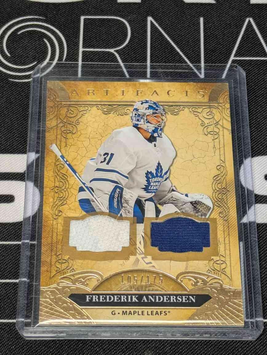 2020-21 Upper Deck Artifacts Material Gold /175 Frederik Andersen #45