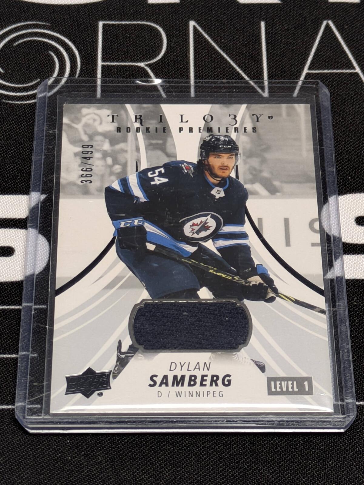 2022-23 Upper Deck Trilogy Rookie Premieres Jersey Black #124 Dylan Samberg /499