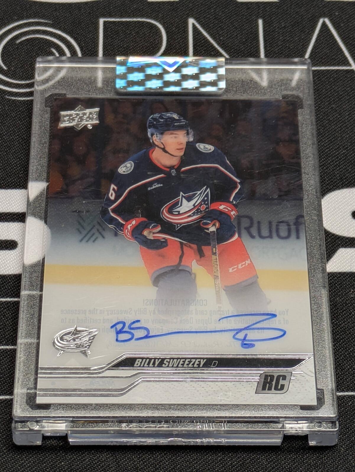 2023-24 UD CLEAR CUT BILLY SWEEZEY RC ROOKIE AUTOGRAPH AUTO CC-SZ