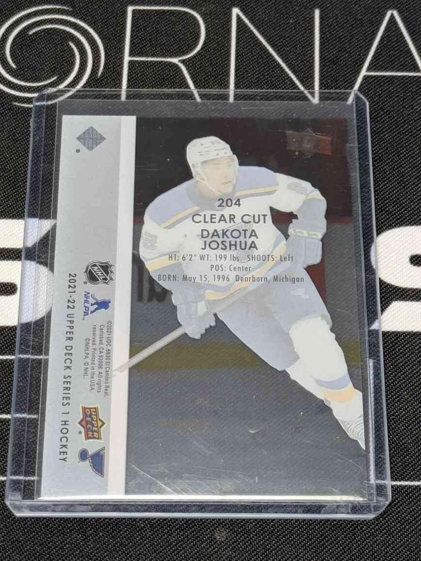 2021-22 Upper Deck Dakota Joshua Young Guns Clear Cut #204 Rookie RC