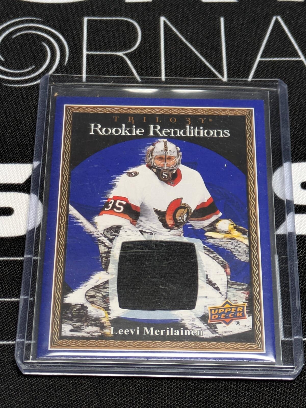 2023-24 UD Trilogy Rookie Renditions Jersey Leevi Merilainen #RR-23