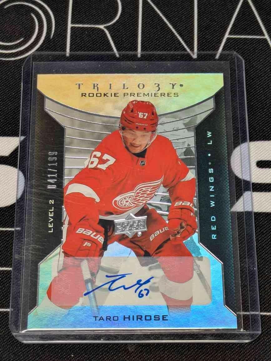 Taro Hirose 2019-20 Upper Deck Trilogy Silver Foil Level 2 Rookie Auto /199 #92