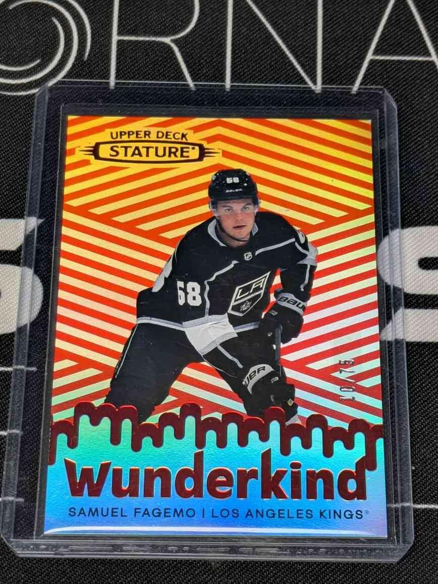 2022-23 Upper Deck Stature #W-34 Samuel Fagemo Wunderkind Red #/75