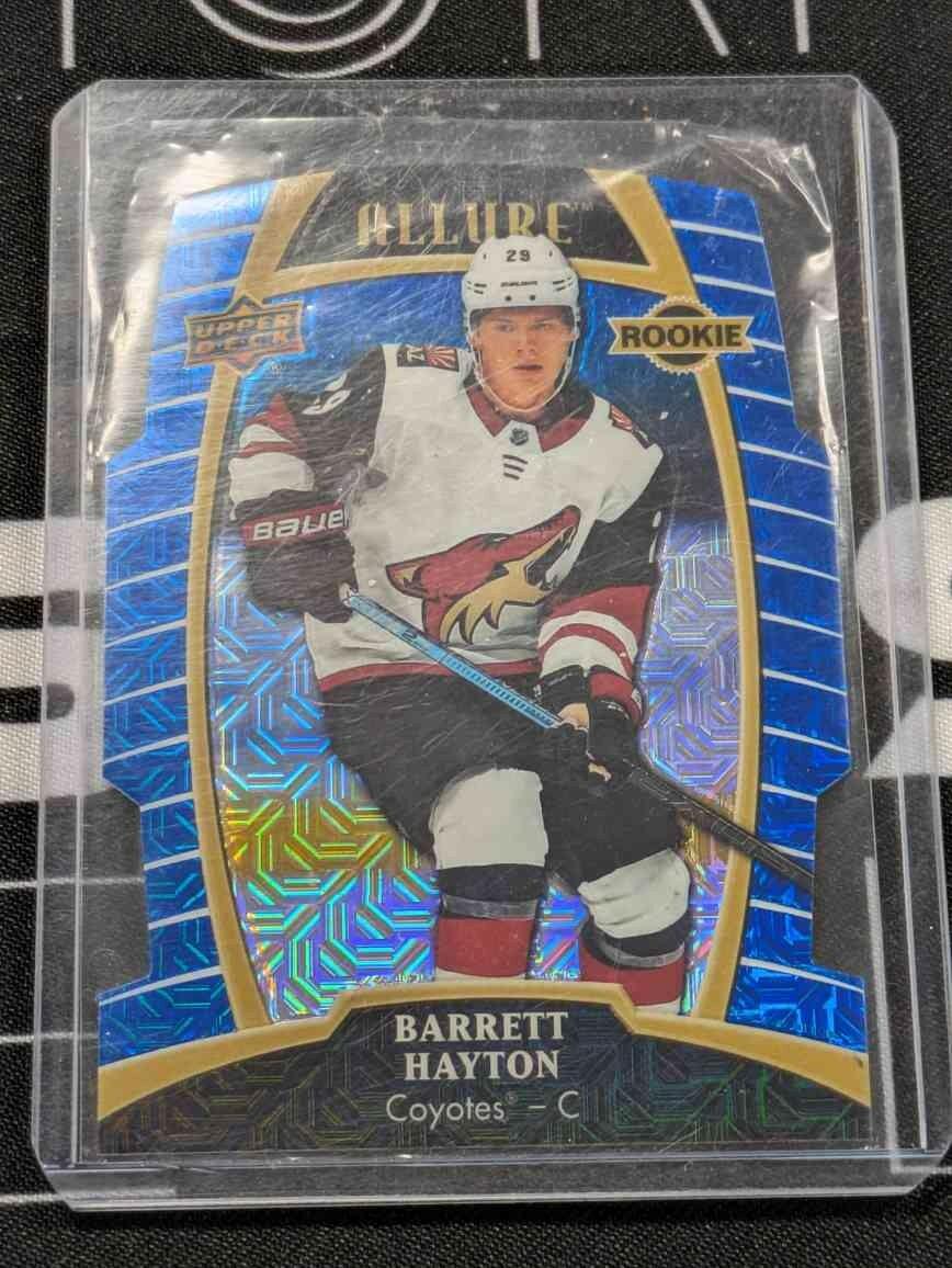 2019-20 Upper Deck Allure Blue Line #97 Barrett Hayton /25