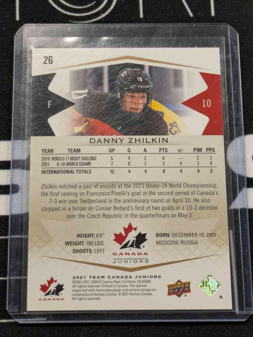 2021 Upper Deck Team Canada Juniors High Gloss /25 Danny Zhilkin #26