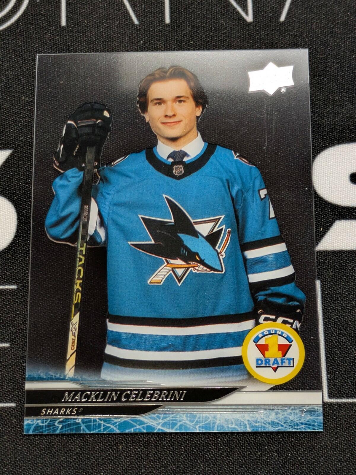 Macklin Celebrini Upper Deck Extended 2024-25 Round 1 Draft Clear Cut #743