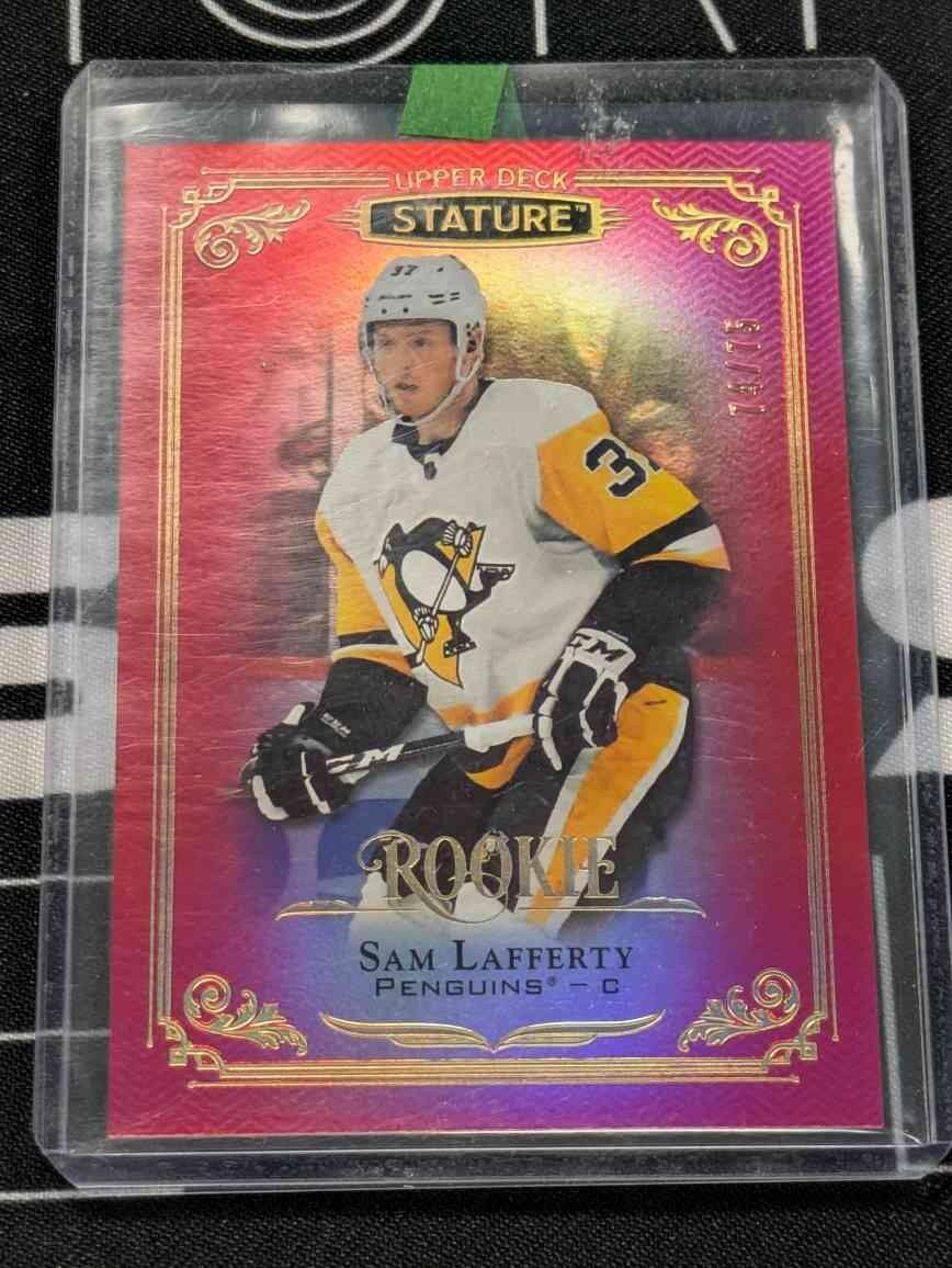 2019-20 Upper Deck Stature Red Rookie Sam Lafferty /75 Pittsburgh Penguins