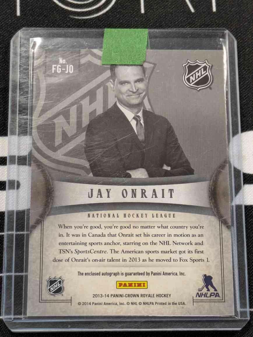 2013-14 Panini Crown Royale Fans of the Game Auto Jay Onrait #FG-JO NHL