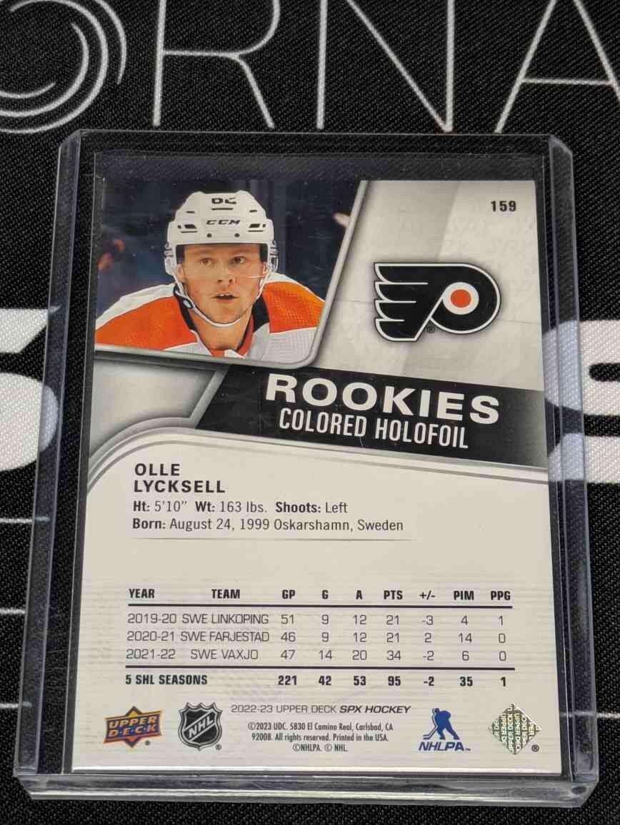 2022-23 Olle Lycksell SPX Purple Rookie /149 #159 RC