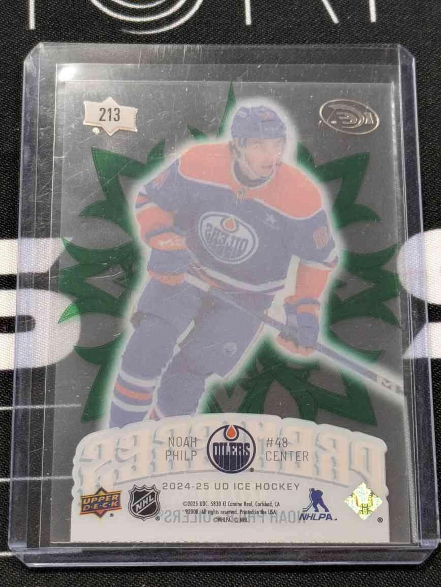 2024-25 Upper Deck ICE Noah Philp Ice Premieres Green /199 Rookie Oilers