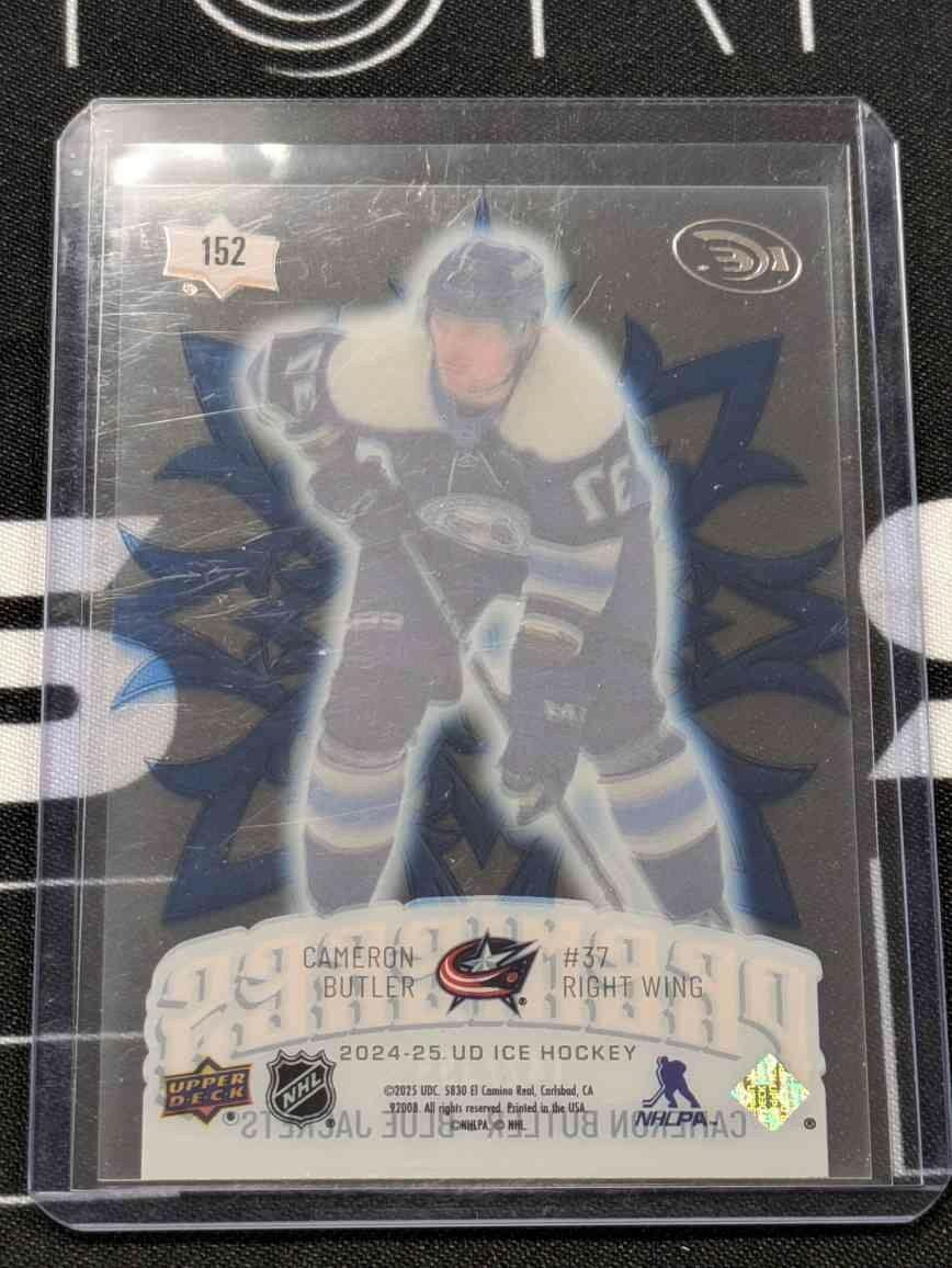 2024-25 UD Ice Hockey Cameron Butler RC Premieres Blue Color Match /399 #152