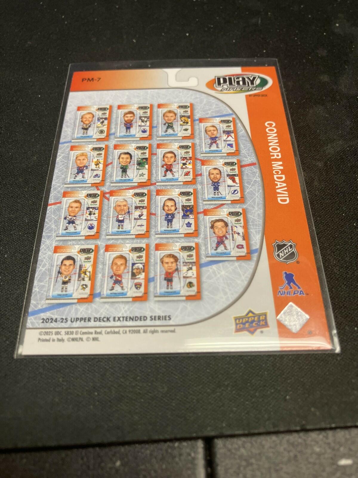 2024-25 Upper Deck Extended Series Play Makers Connor McDavid #pm-7 SP Insert