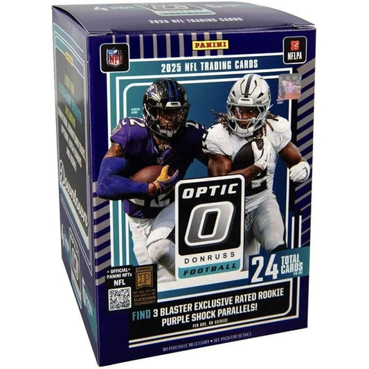 2025 Panini Donruss Optic Football 6-Pack Blaster Box (Purple Shock Parallels!)