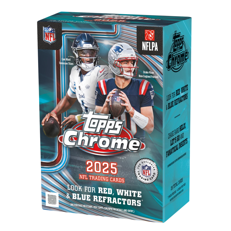 2025 Topps Chrome Football Blaster Box