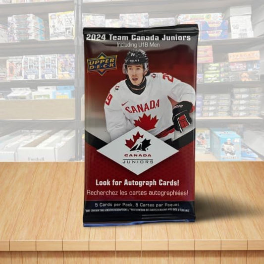 Upper Deck 2024 Team Canada Juniors Hockey Retail Pack