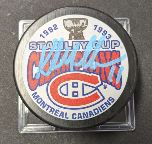 Kirk Muller Autographed 1993 Stanley Cup Champions Puck