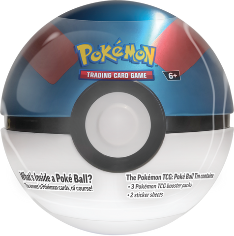 Pokémon TCG: Pokéball Tin Q4 2024 – 3 Booster Packs & Stickers