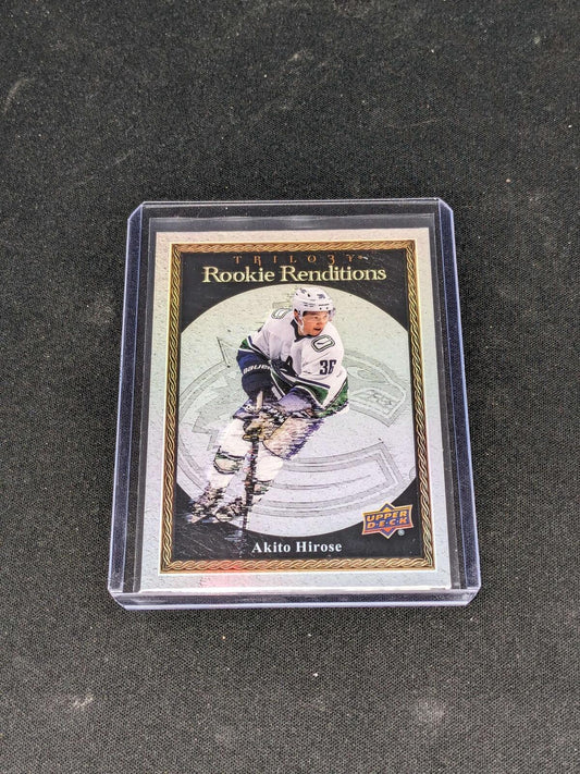 2023-24 UD Trilogy Renditions Akito Hirose Rookie #RR-29 Vancouver Canucks