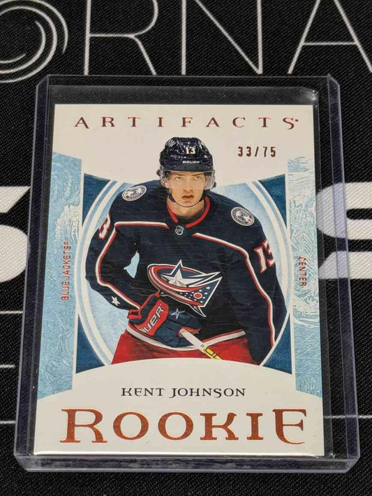 2022-23 UD Artifacts Kent Johnson Autumn Parallel Rookie /75 #200 RC