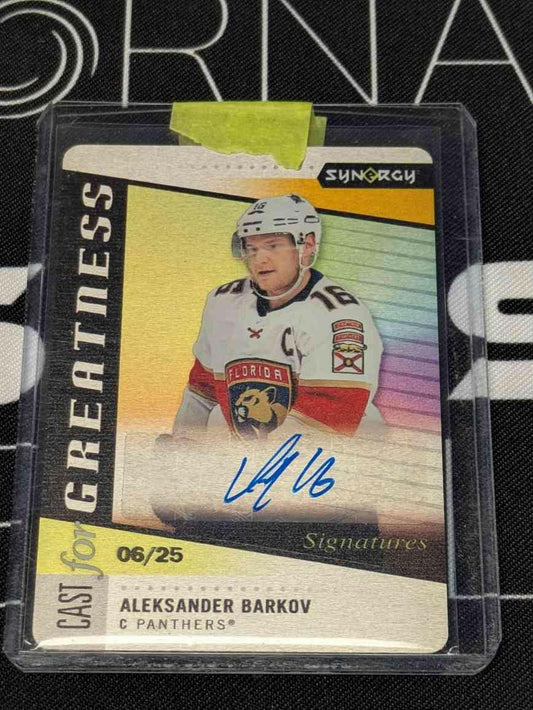 2020-21 Upper Deck Synergy Cast for Greatness /25 Aleksander Barkov Auto #CGS-AB