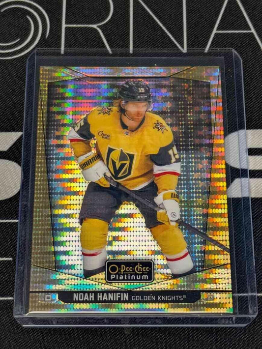 Noah Hanifin 2024-25 O-Pee-Chee OPC Platinum Seismic Gold 15/50 Jersey Number!