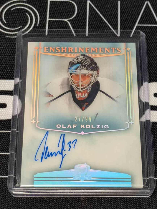 2019-20 Upper Deck The Cup Enshrinements Olaf Kolzig Auto /99 #E-OK