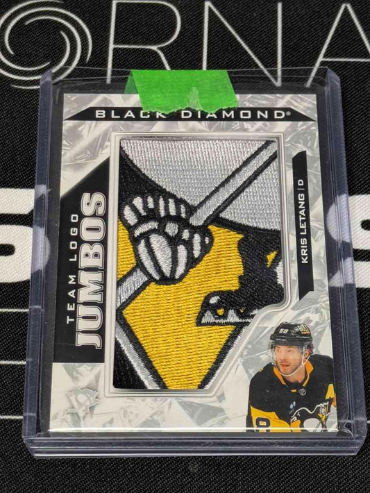2024-25 UPPER DECK BLACK DIAMOND KRIS LETANG TEAM LOGO JUMBO PATCH PENGUINS