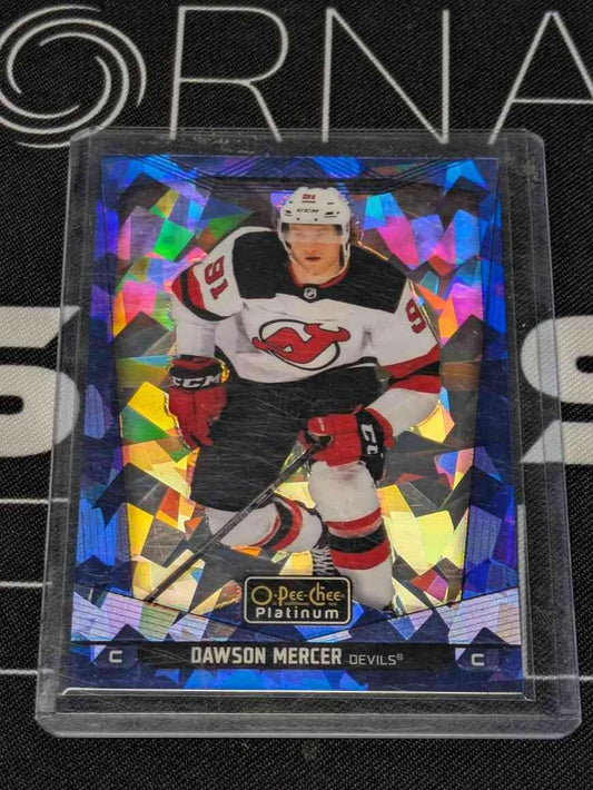 2024-25 O-Pee-Chee Platinum Blue Fragments #85 Dawson Mercer /125 - DEVILS