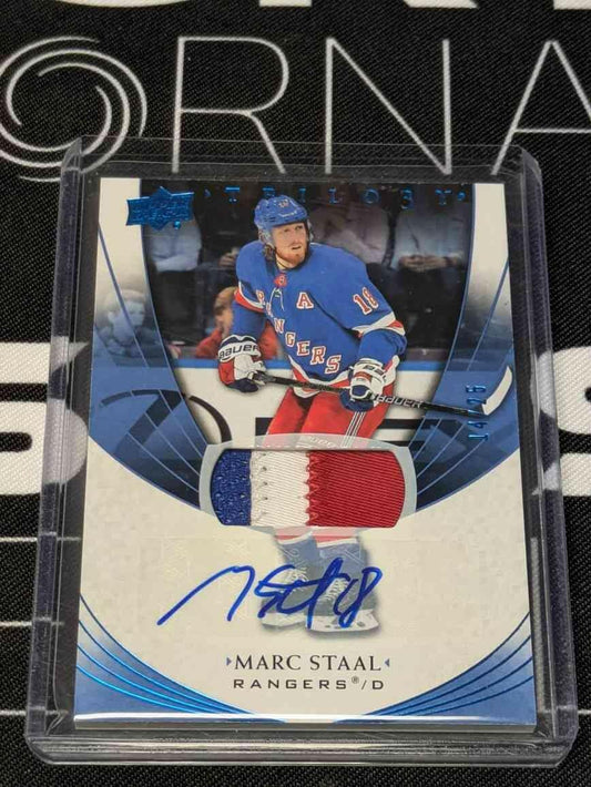2020-21 Upper Deck Trilogy Marc Staal #42 Blue Foil Patch Auto /25