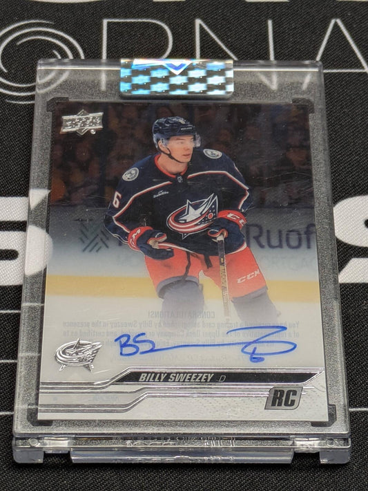 2023-24 UD CLEAR CUT BILLY SWEEZEY RC ROOKIE AUTOGRAPH AUTO CC-SZ