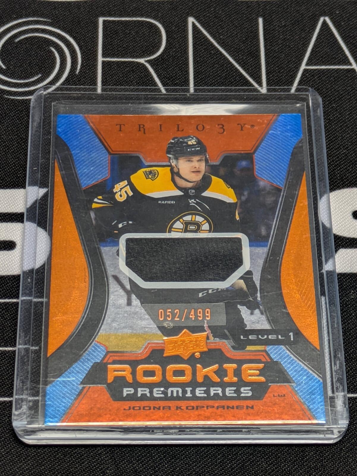 Joona Koppanen 2023-24 Upper Deck Trilogy Rookie Premieres Common Jersey /499