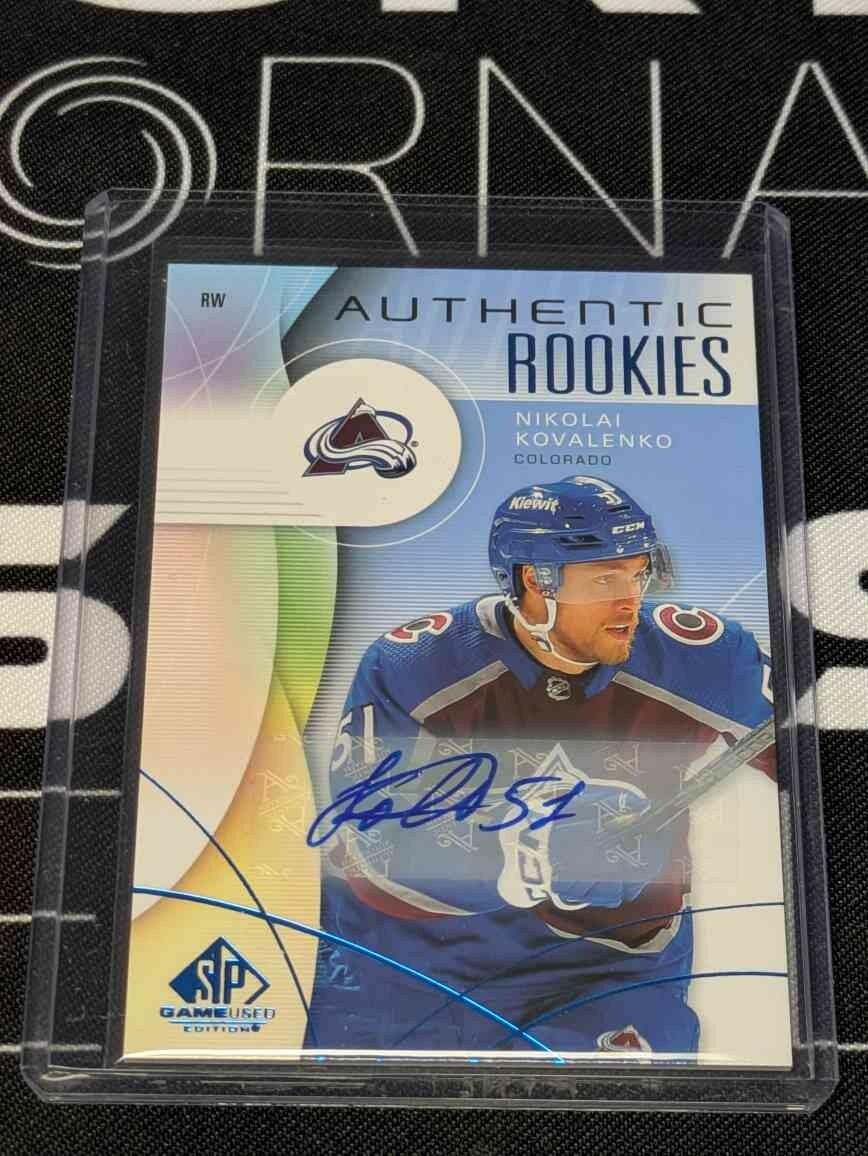 2024-25 SP GAME USED HOCKEY AUTHENTIC ROOKIES AUTO Nikolai Kovalenko #229