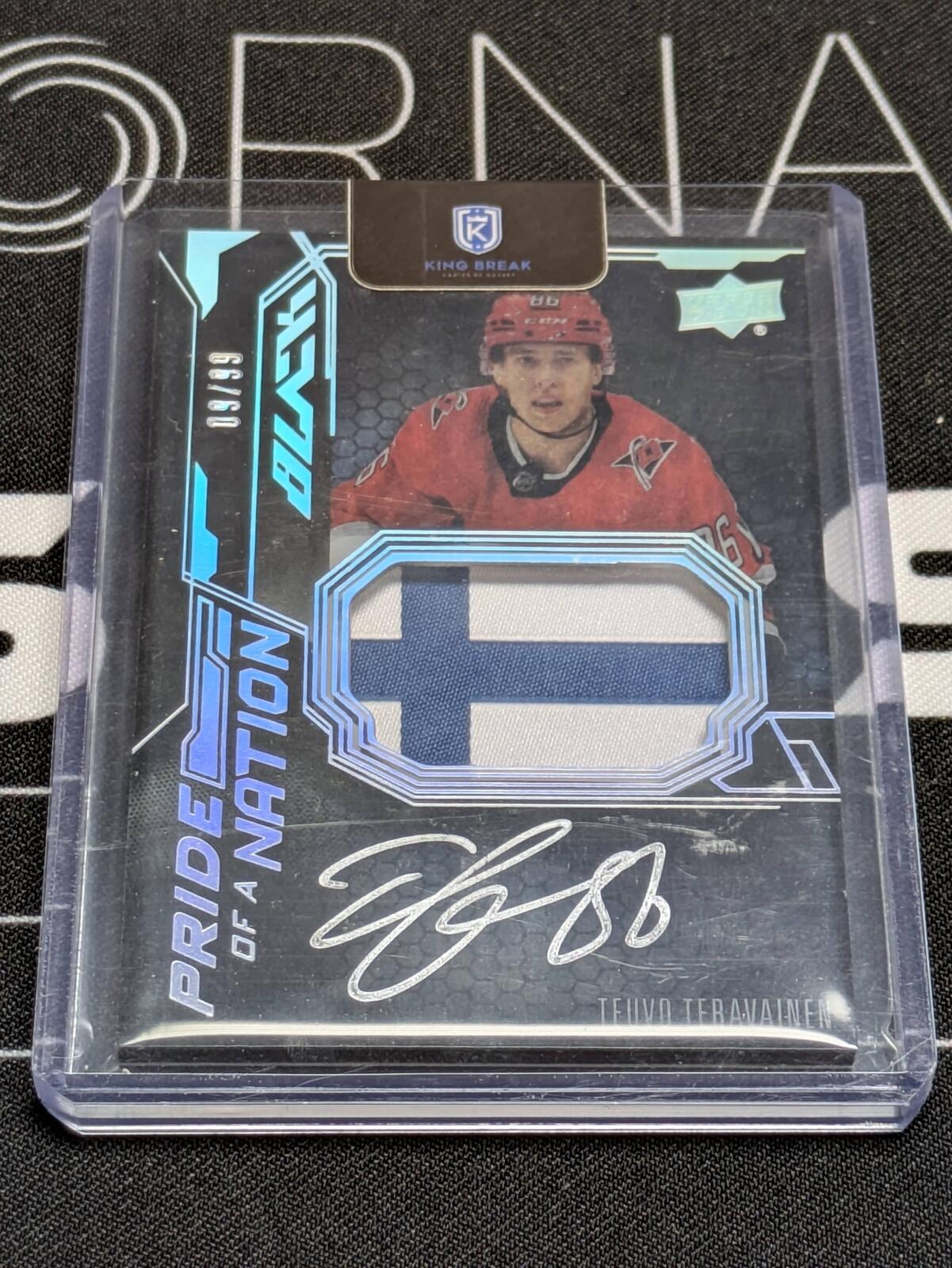 2022-23 SPx UD Black Pride of a Nation /99 Teuvo Teravainen #PON-TE Patch Auto