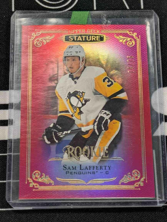 2019-20 Upper Deck Stature Red Rookie Sam Lafferty /75 Pittsburgh Penguins