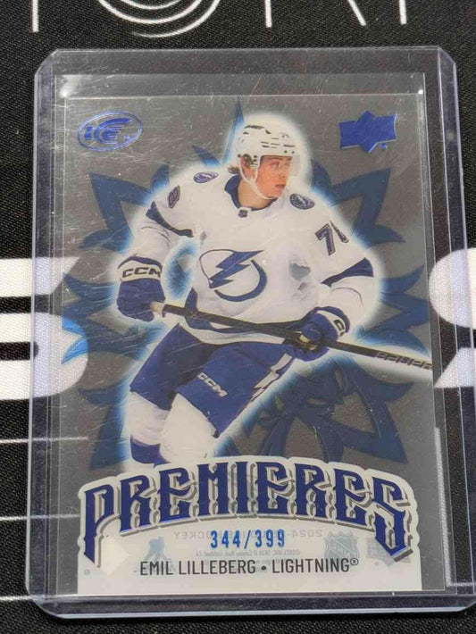 2024-25 Upper Deck Ice Emil Lilleberg Ice Premieres Blue /399 #202