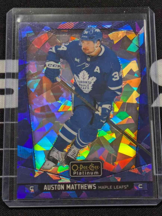 2024-25 O-Pee-Chee Platinum Auston Matthews #193 Blue Fragment /125 MAPLE LEAFS