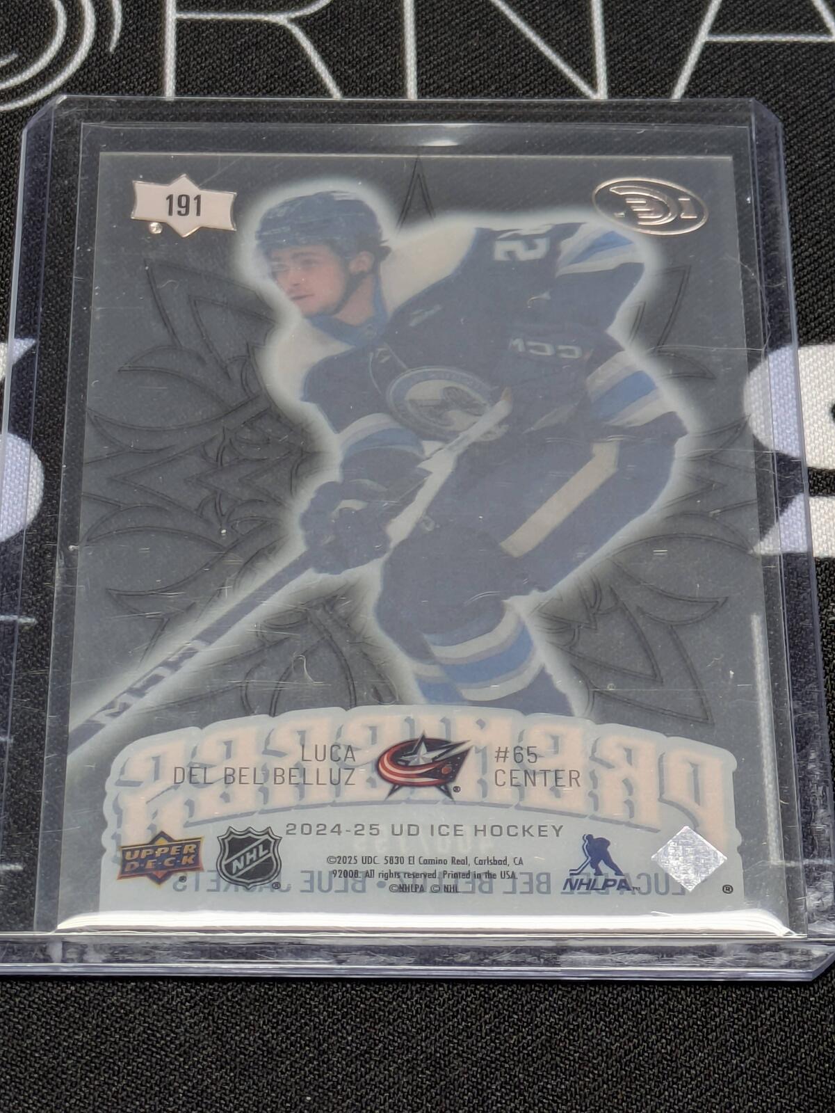 Luca Del Bel Belluz 2024-25 Upper Deck Ice Premieres Level 4 RC Card /799