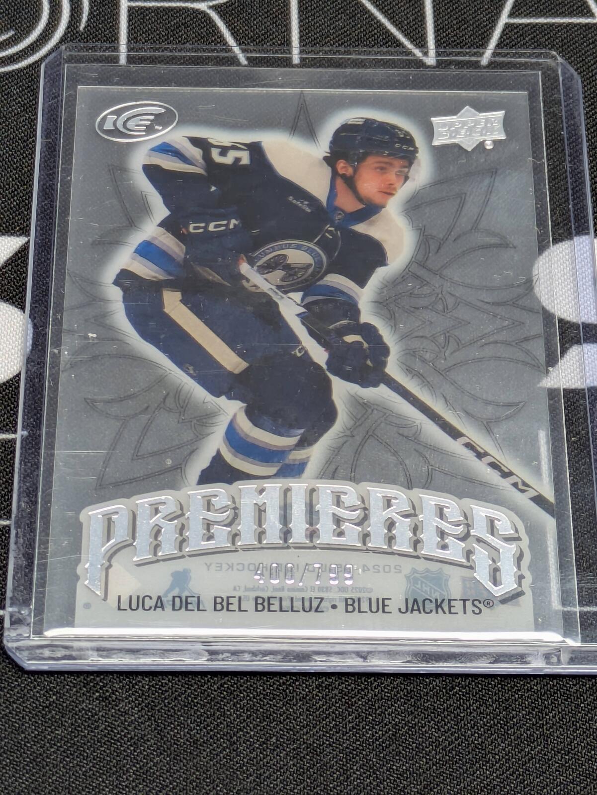 Luca Del Bel Belluz 2024-25 Upper Deck Ice Premieres Level 4 RC Card /799