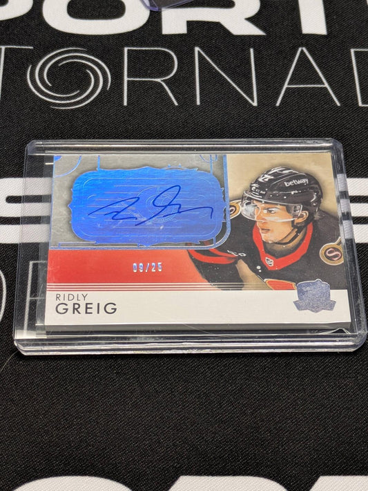 2023-24 Upper Deck The Cup Ridly Greig Rookie Rink Gallery Auto /25 Senators