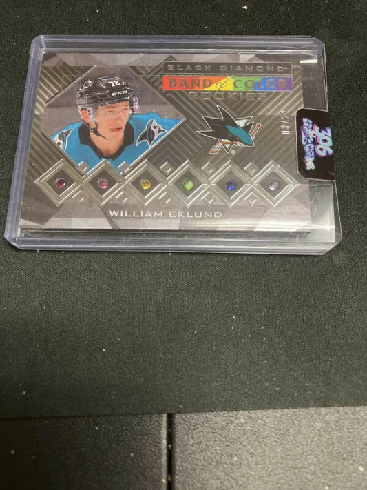 2021-22 Black Diamond Band of Color Rookies William Eklund /22 #BCR-WE San Jose