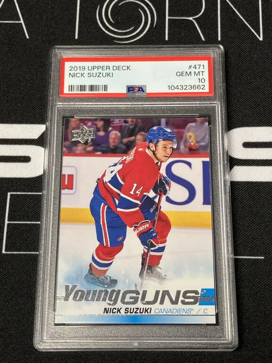 2019-20 UD Nick Suzuki Young Guns #471 Rookie PSA 10 Montreal Canadiens YG
